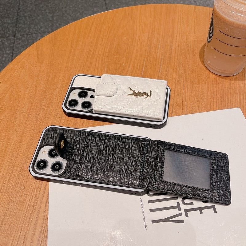 Szent kártya táska színű bőr iPhone tok