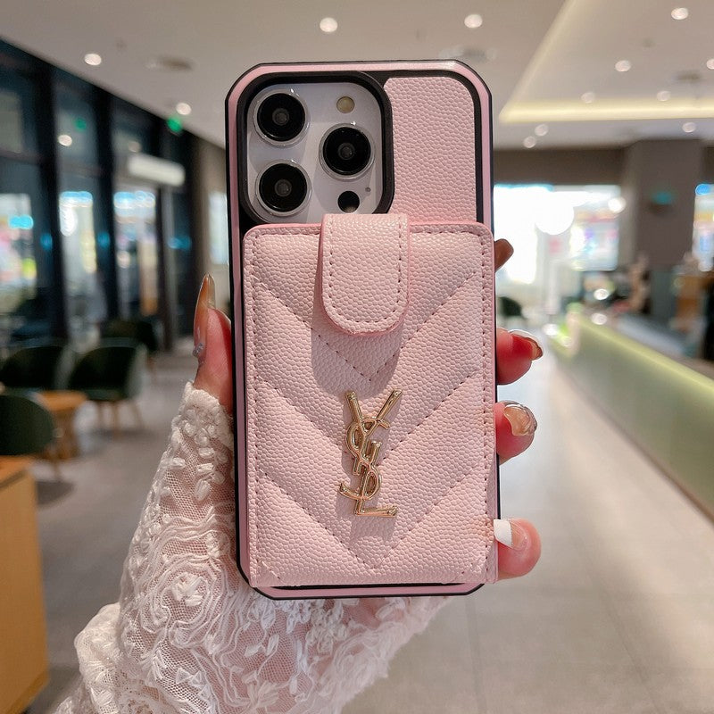 Szent kártya táska színű bőr iPhone tok