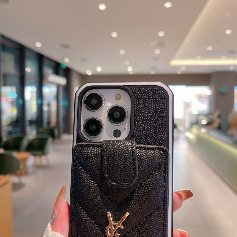 Szent kártya táska színű bőr iPhone tok