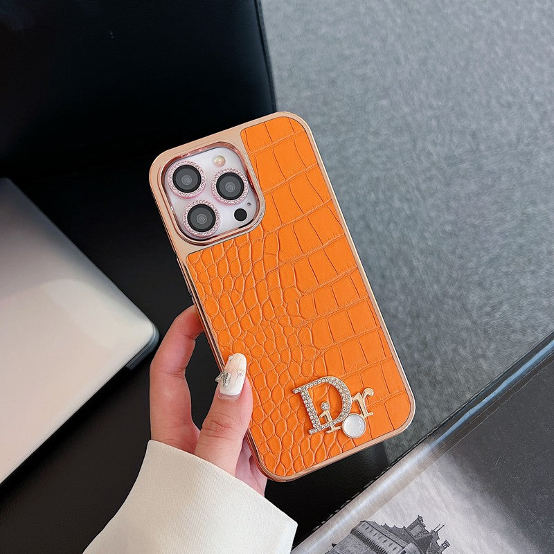 CD gyémánt logó rózsa arany iPhone tok