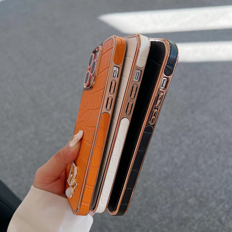 CD gyémánt logó rózsa arany iPhone tok