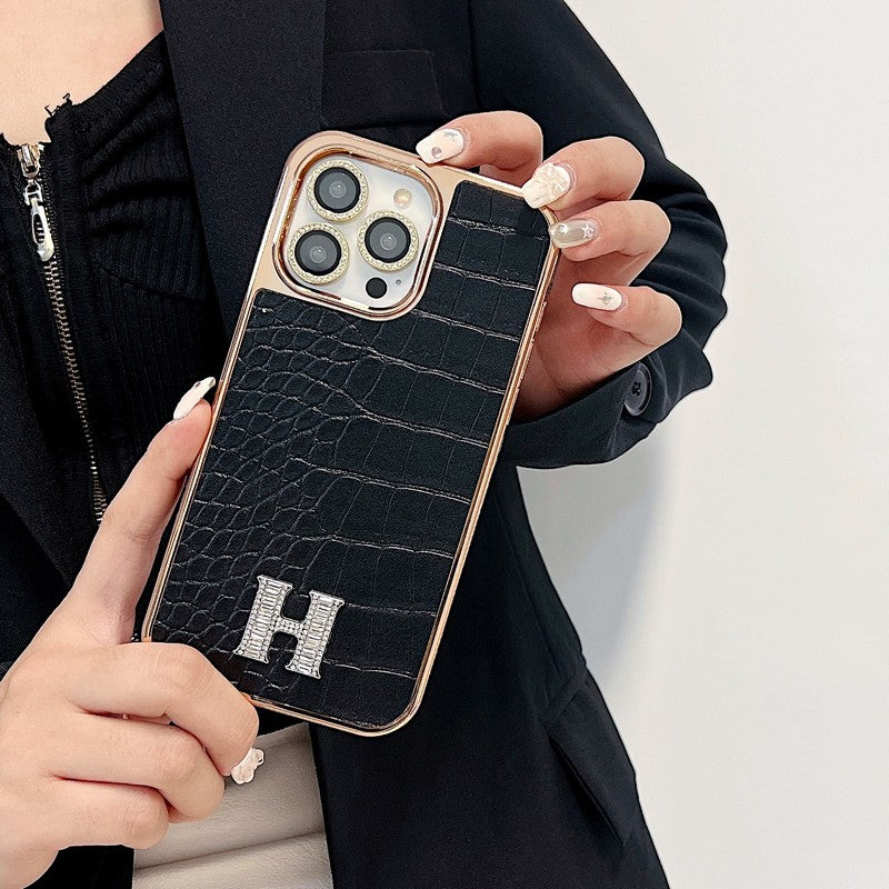 Herm Diamond Logo Rose Gold Iphone Case