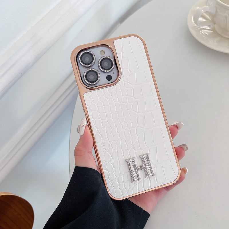 Herm Diamond Logo Rose Gold Iphone Case