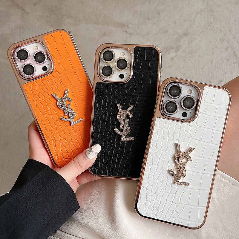 Szent színű bőr rózsa arany iPhone tok