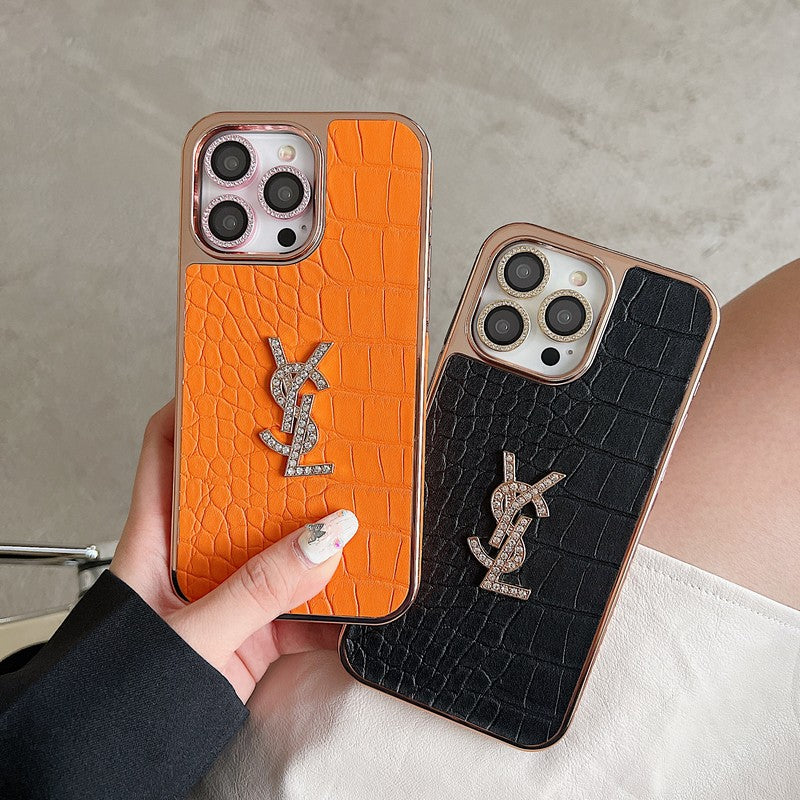 Szent színű bőr rózsa arany iPhone tok