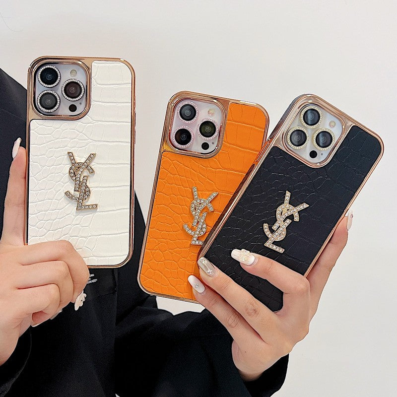 Szent színű bőr rózsa arany iPhone tok