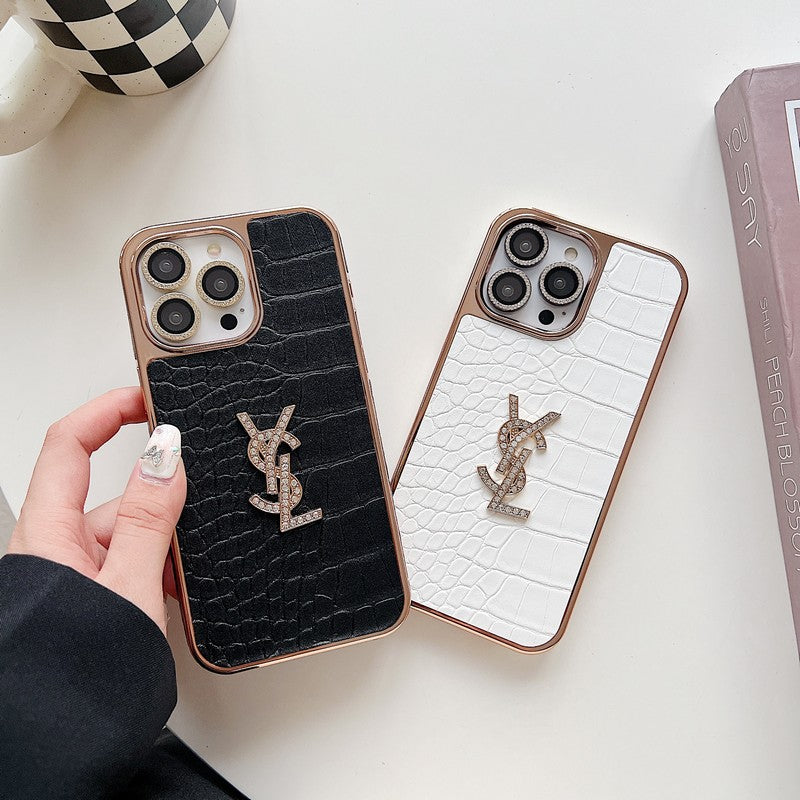 Szent színű bőr rózsa arany iPhone tok