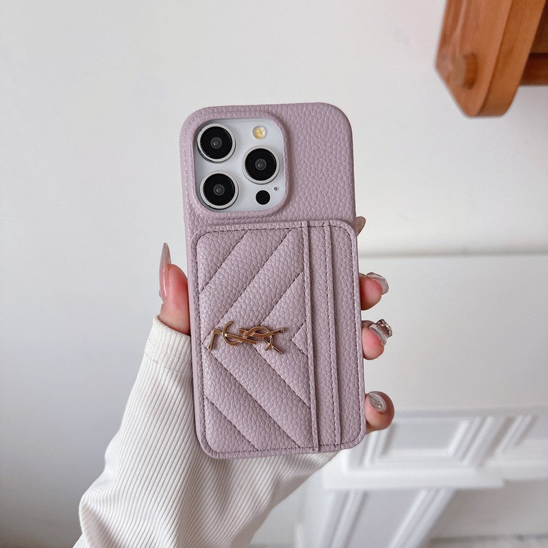 Szent kártya táska színű bőr iPhone tok