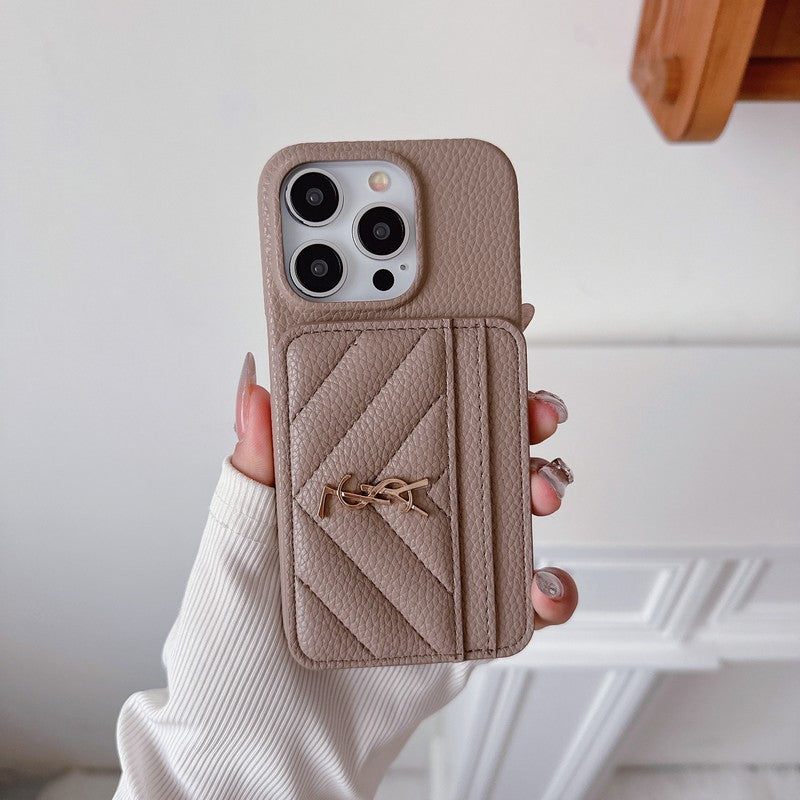 Szent kártya táska színű bőr iPhone tok
