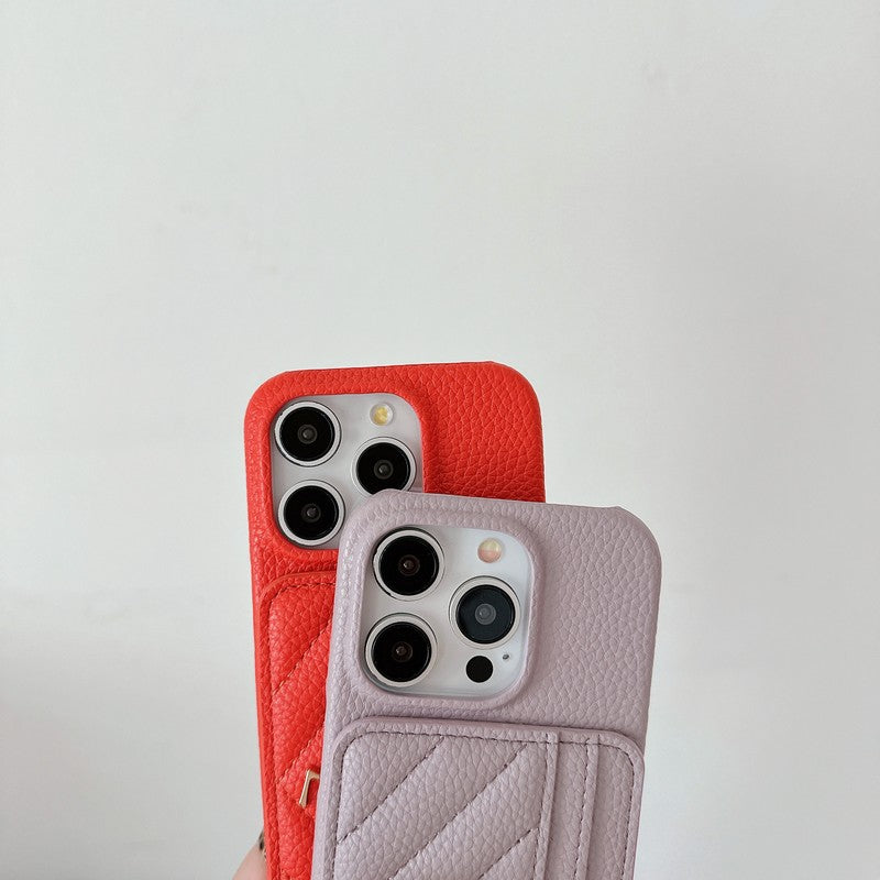 Szent kártya táska színű bőr iPhone tok