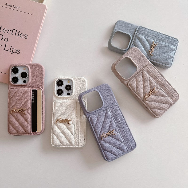 Szent kártya táska színű bőr iPhone tok