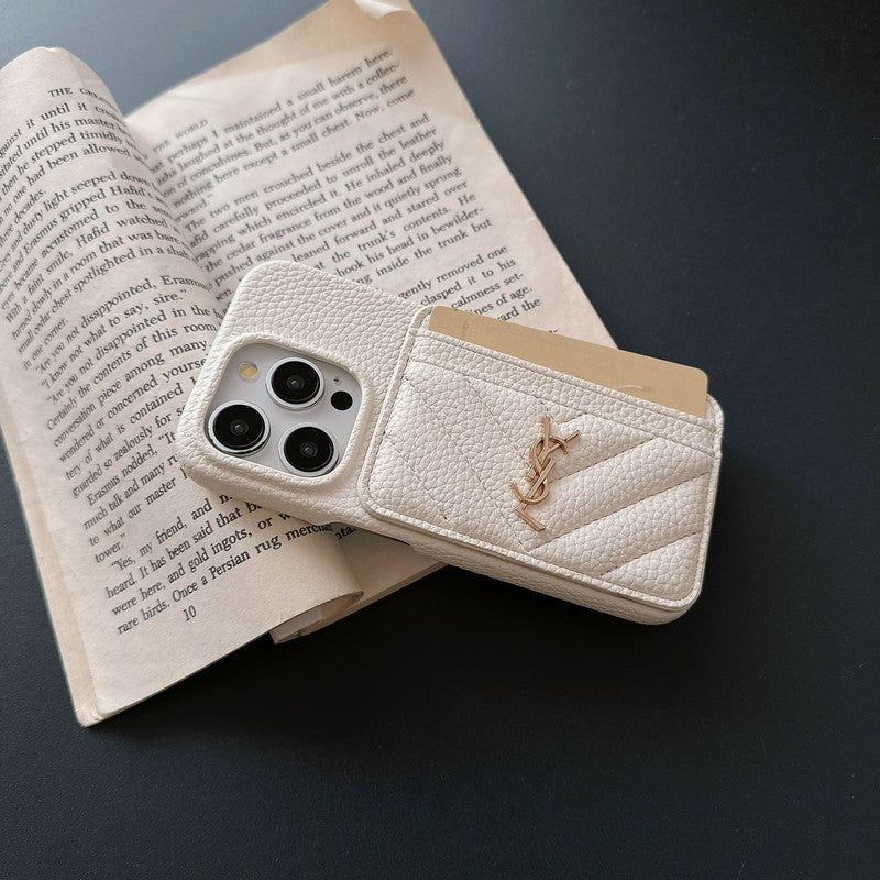 Szent kártya táska színű bőr iPhone tok