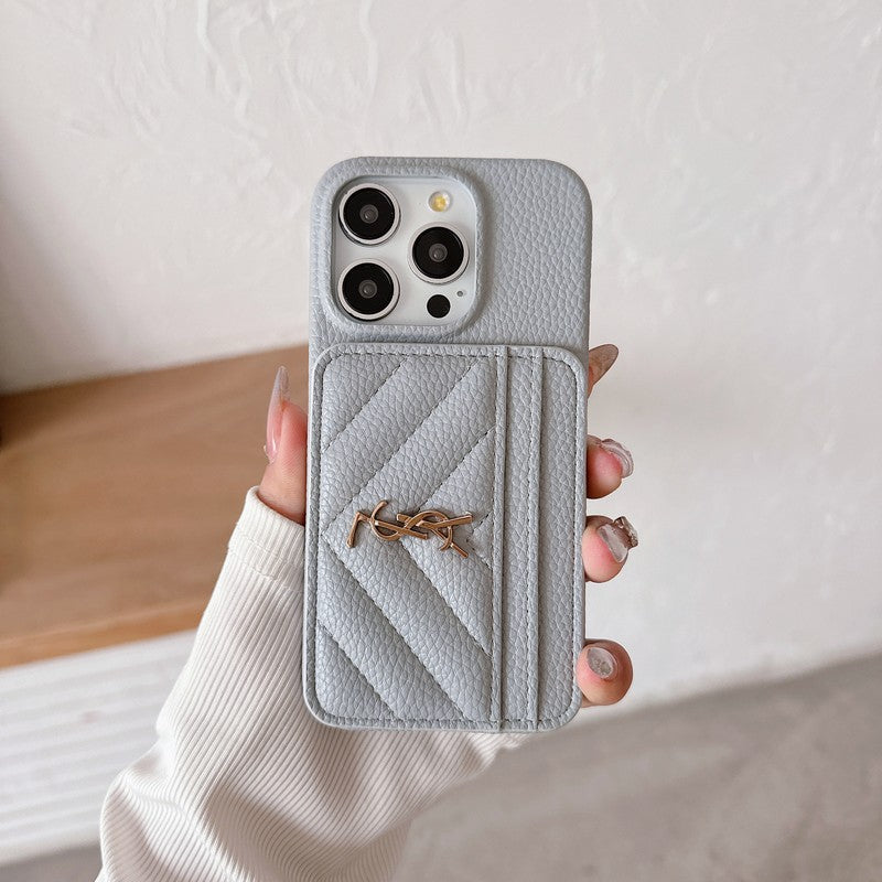 Szent kártya táska színű bőr iPhone tok