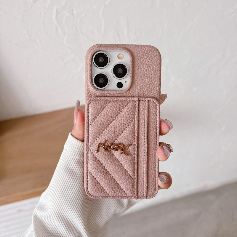 Szent kártya táska színű bőr iPhone tok