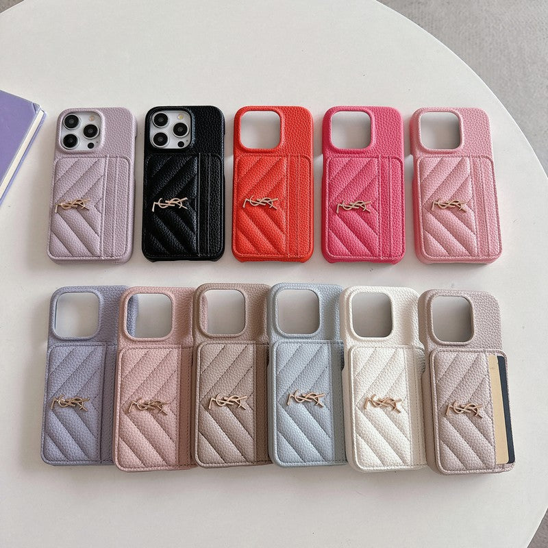 Szent kártya táska színű bőr iPhone tok
