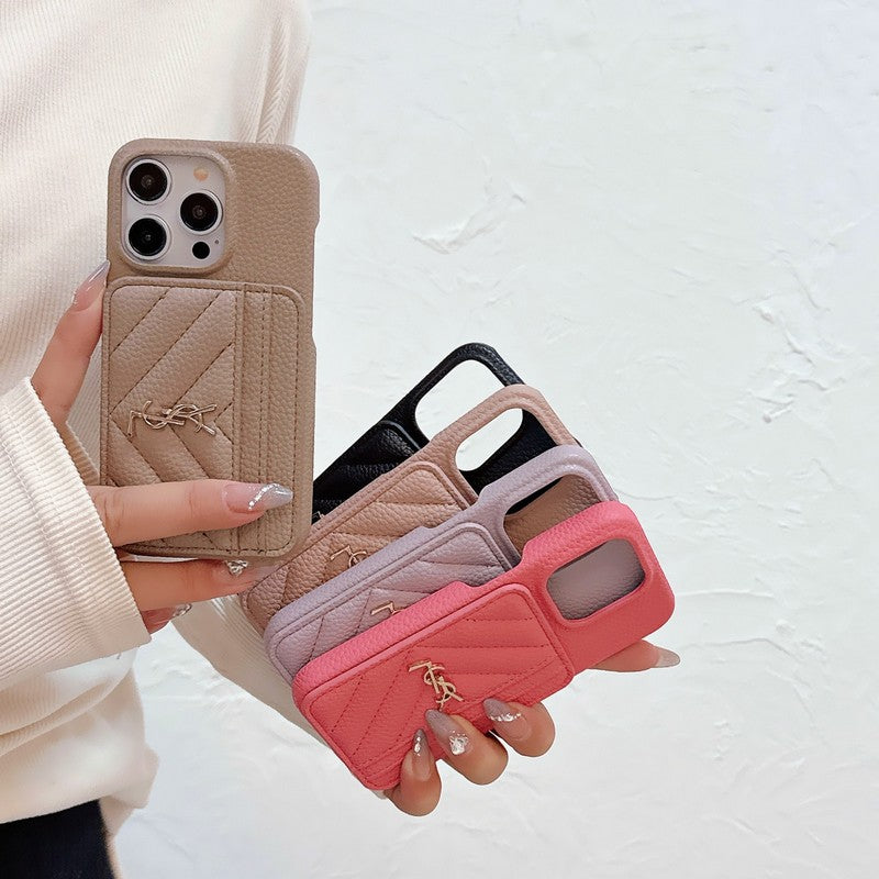 Szent kártya táska színű bőr iPhone tok