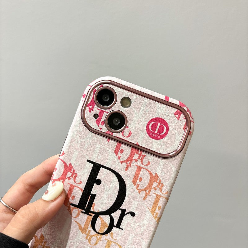 CD fehér és barna színű bőr iPhone tok