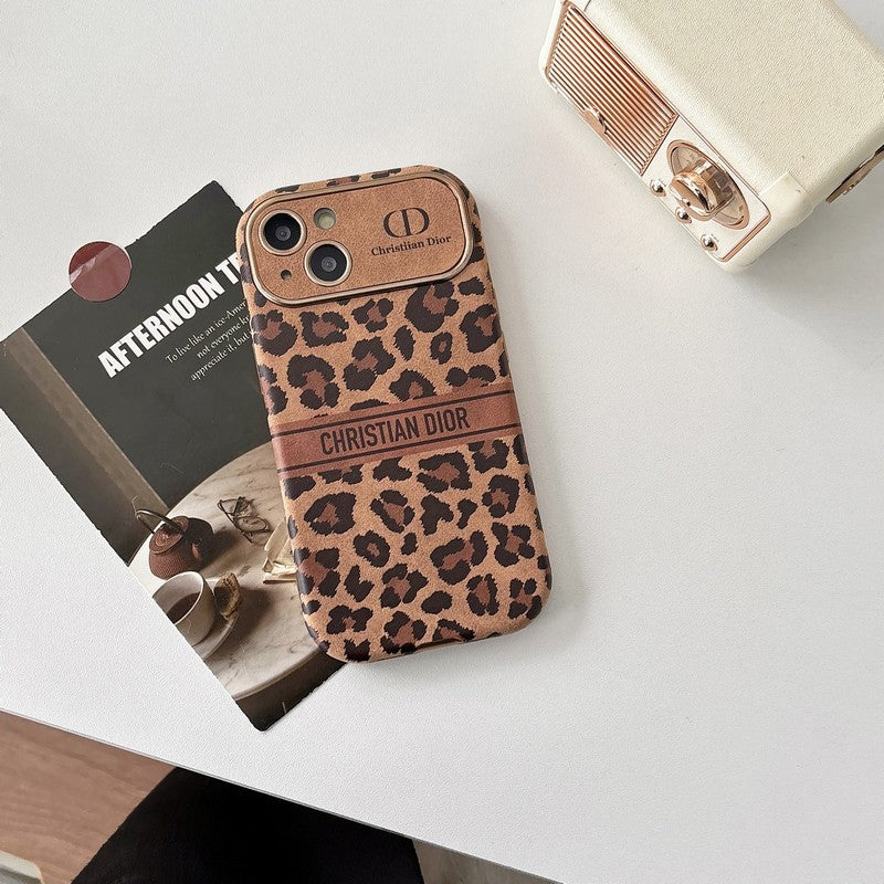 CD braune Farbe Leder iPhone Hülle