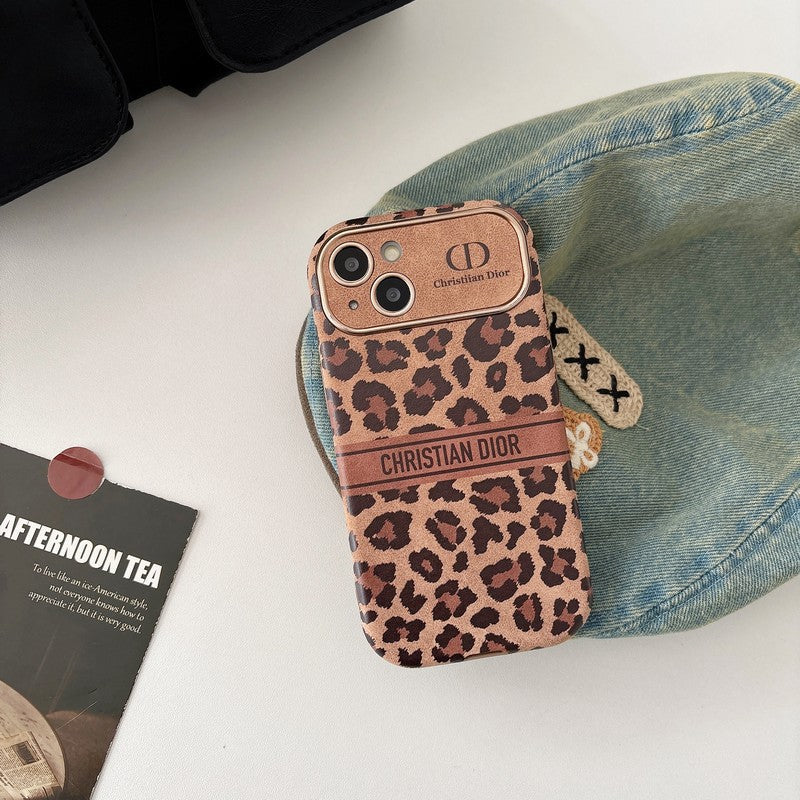 CD braune Farbe Leder iPhone Hülle