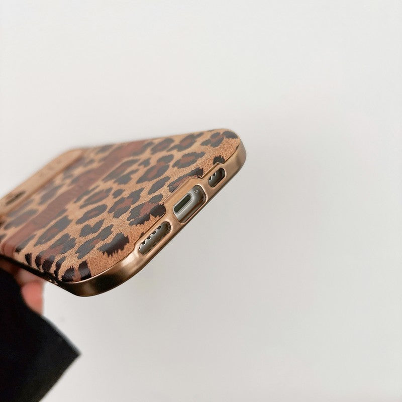 CD braune Farbe Leder iPhone Hülle