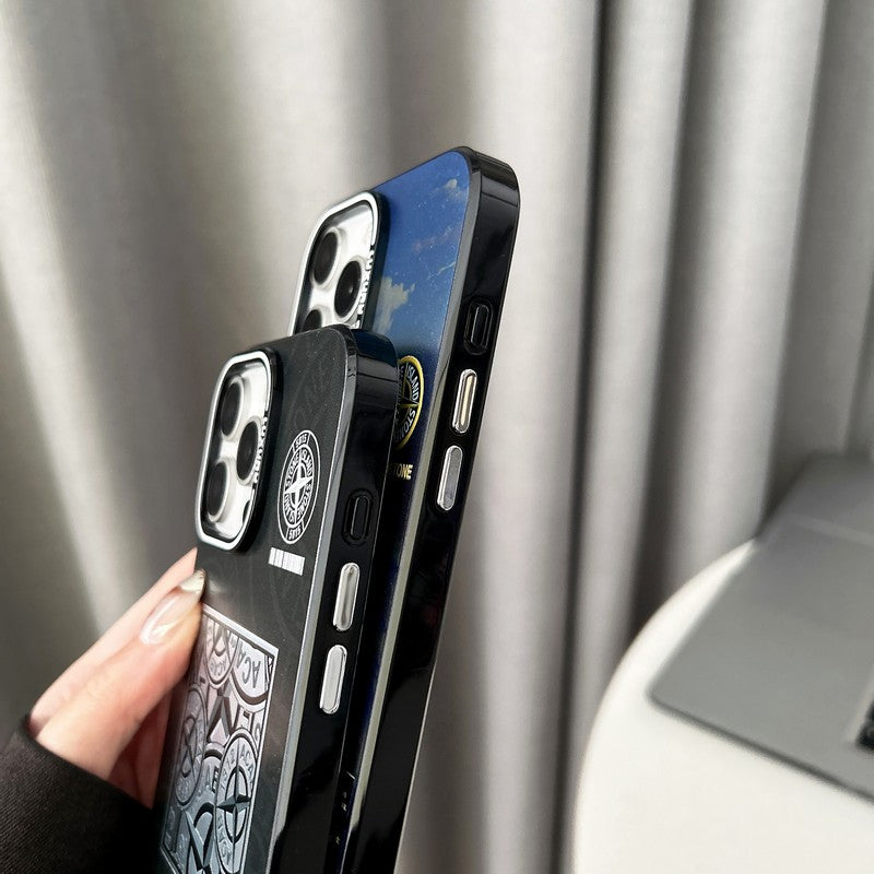 Kő fekete és kék iPhone tok