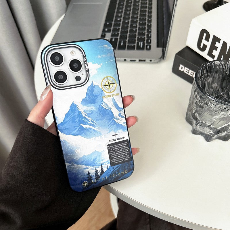Kő fekete és kék iPhone tok