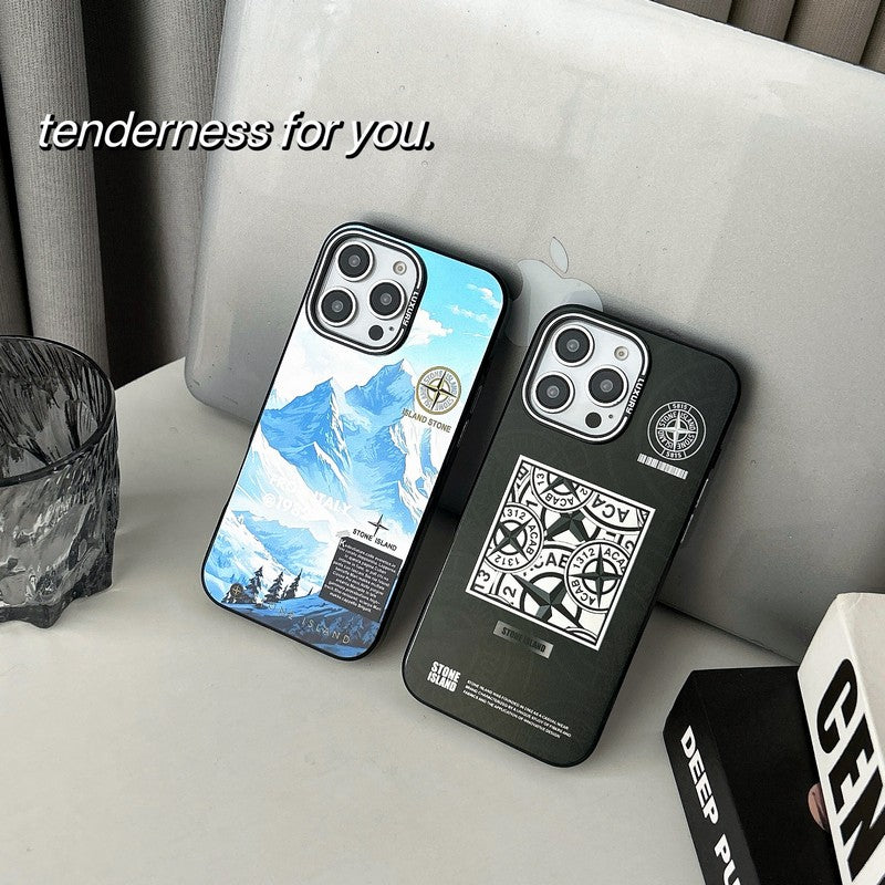 Kő fekete és kék iPhone tok