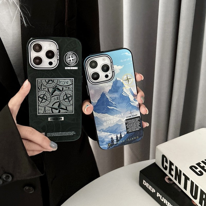 Kő fekete és kék iPhone tok