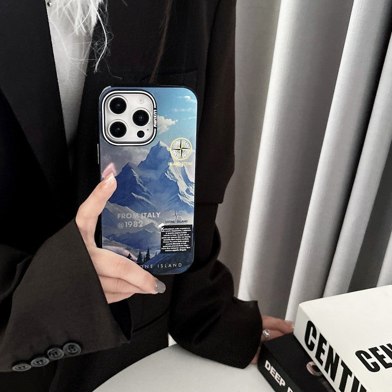 Kő fekete és kék iPhone tok