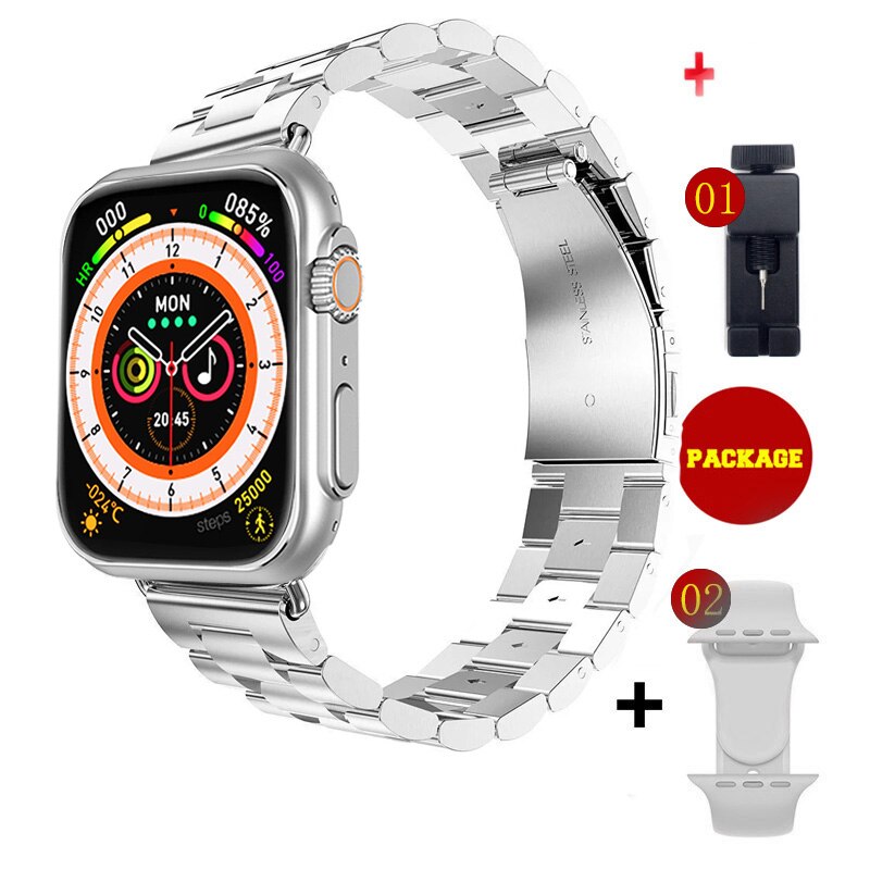 Nou Ultra Watch Men Men Smart Watch Series 8 NFC Door Access Smartwatch pentru benzi de ceas Android Apple Phone