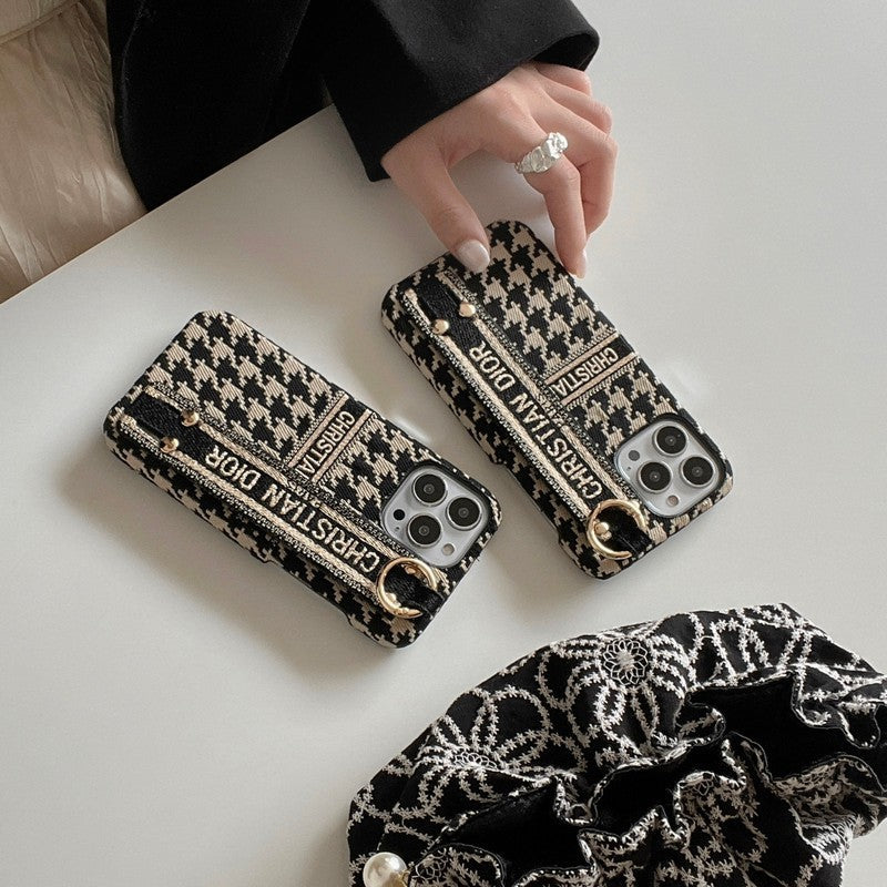 CD Houndstooth Armband iPhone Hülle