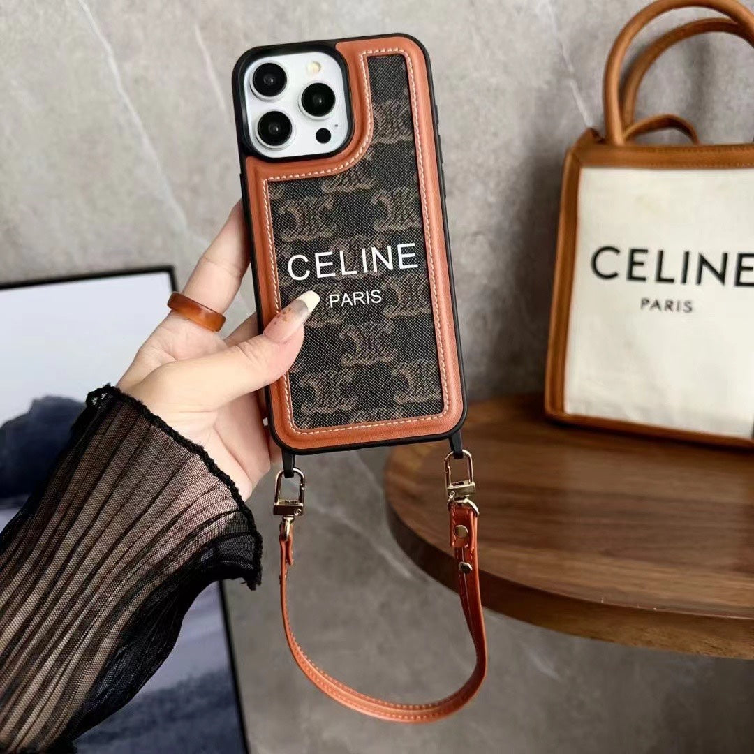 Fekete Celine iPhone tok pánt-SZ231124