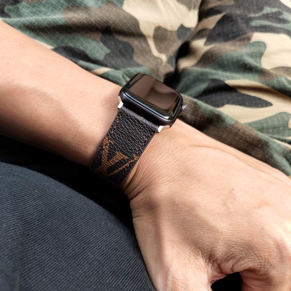 Klassisk brun luksuriøs stropp for Apple Watch -band