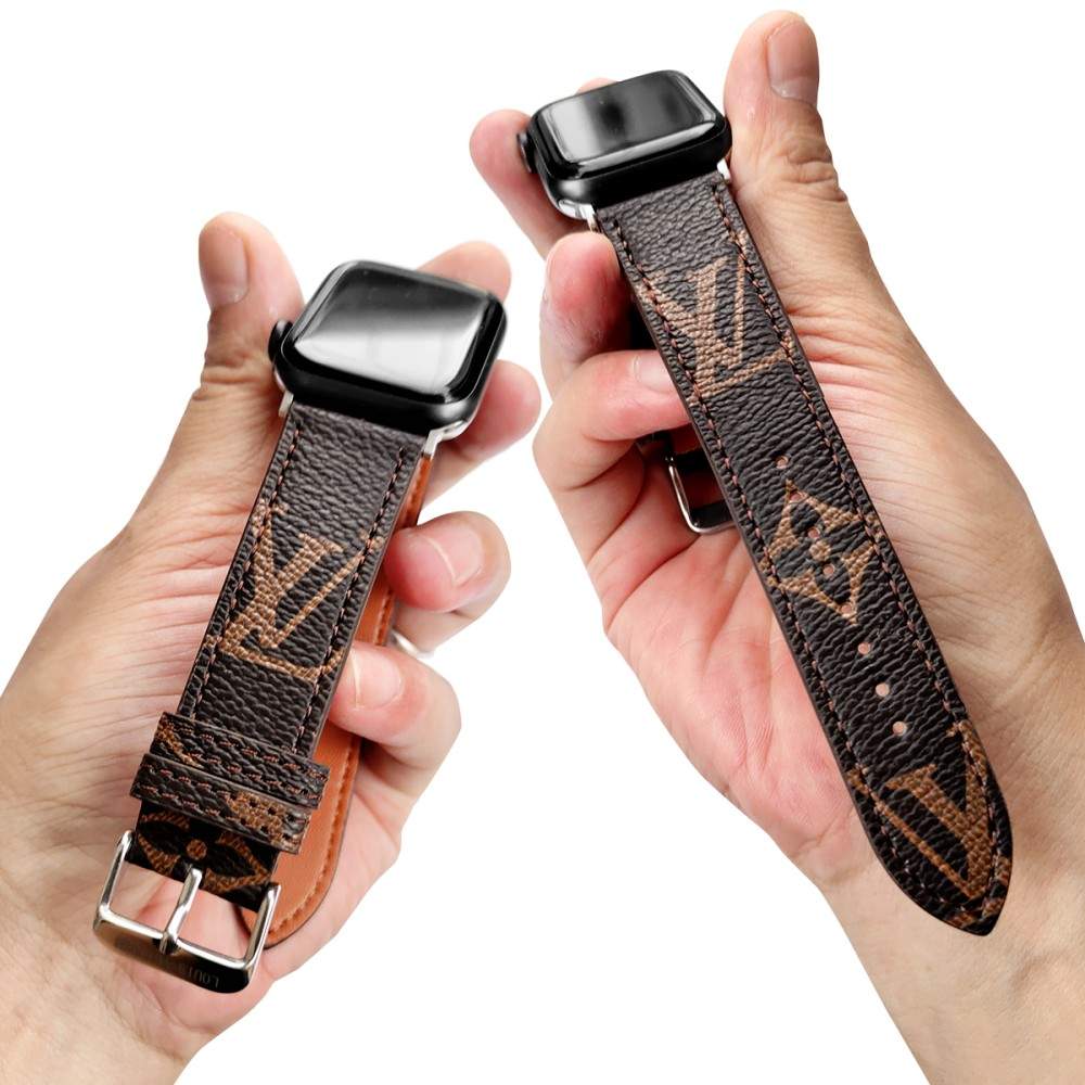 Klassisk brun luksuriøs stropp for Apple Watch -band