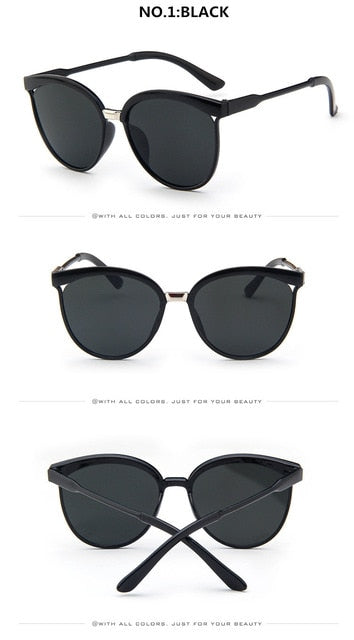 Cat Eye Brand Designer Solbriller Kvinner Luksusplast Solbriller Klassisk Retro utendørs briller Oculos de Sol Gafas