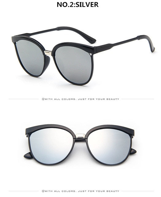 Cat Eye Brand Designer Solbriller Kvinner Luksusplast Solbriller Klassisk Retro utendørs briller Oculos de Sol Gafas
