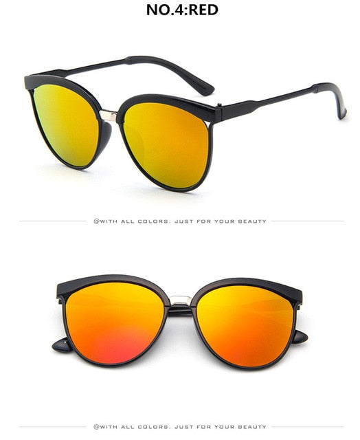 Cat Eye Brand Designer Solbriller Kvinner Luksusplast Solbriller Klassisk Retro utendørs briller Oculos de Sol Gafas