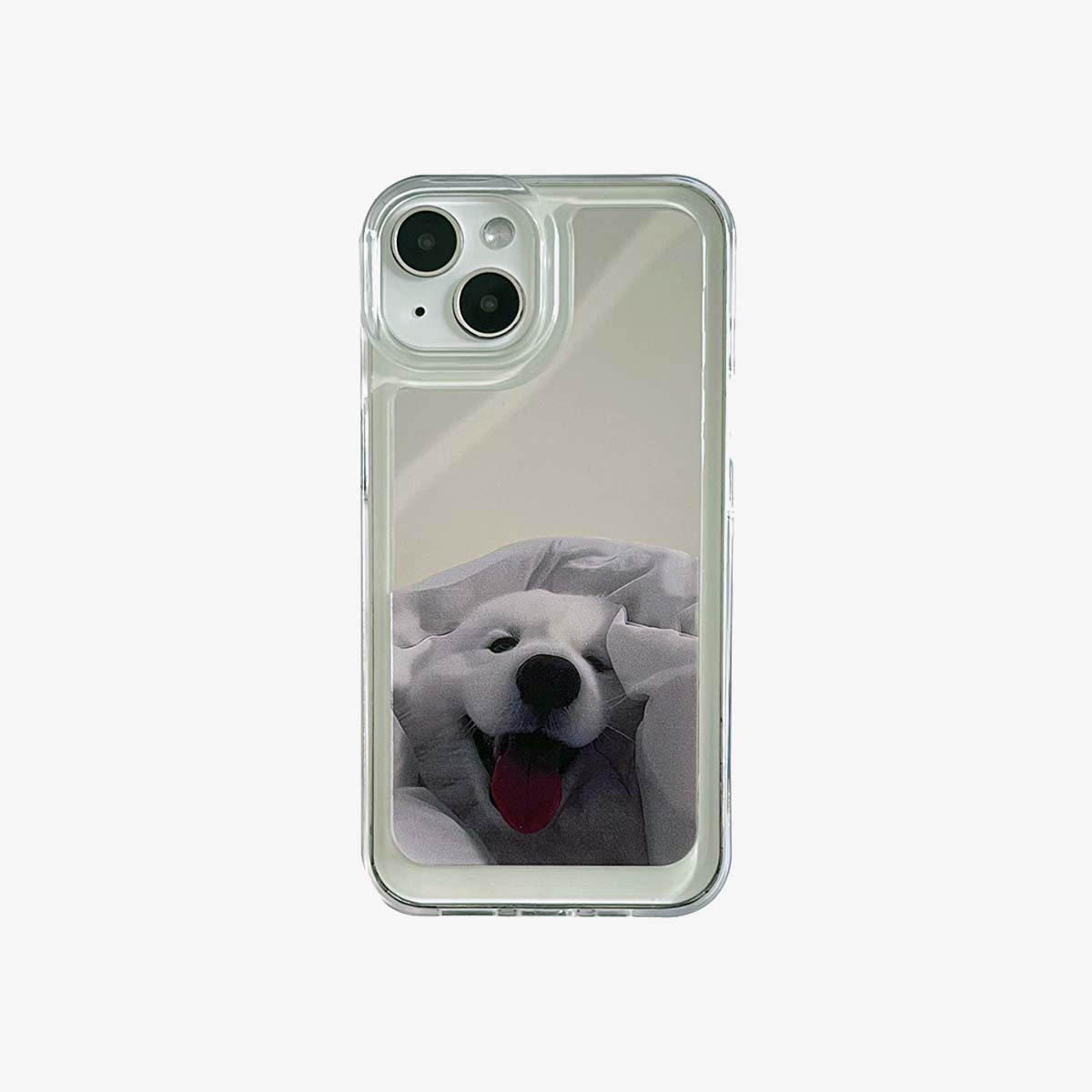 Tükör iPhone tok | Pár kutyák samoyed (vásárolj 2 és 50% -ot kapj le)
