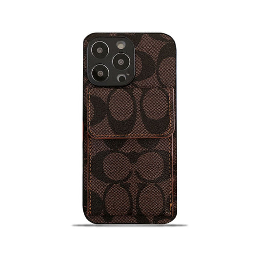 Coach iPhone tok pénztárcával Dark Brown-HP240513