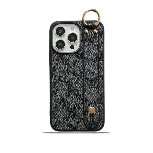 Custodia Coach per iPhone con supporto, nera, taglia SW240330