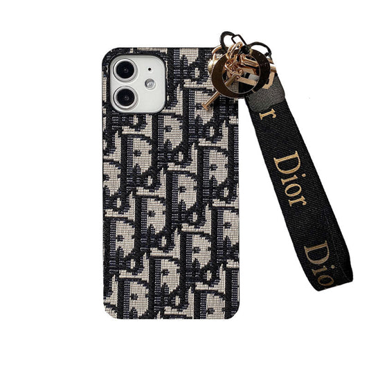 CD iPhone-taske med rem sort-GS240315