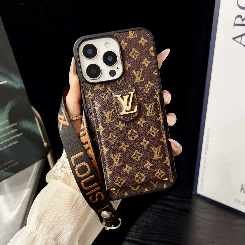Custodia per iPhone Crossbody a colore classico Lou Classic