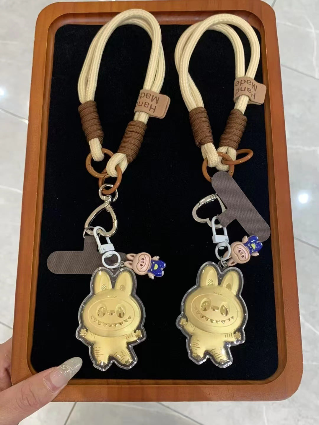 Schlüsselbund Gold Mini Labubu