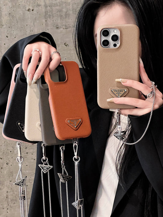 Pra Leder Crossbody iPhone Hülle