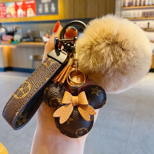 Luxury Mickey Keychain – Faux Leather