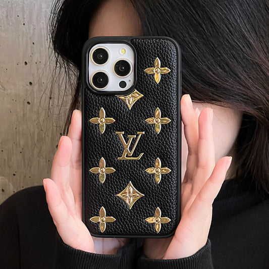 Lou arany bőr iPhone tok