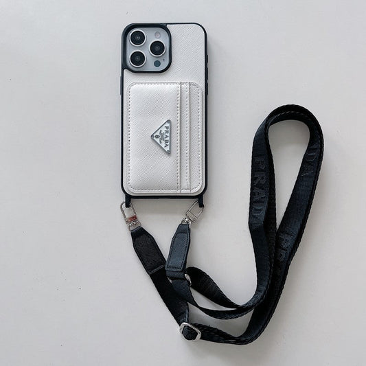 PRA kártya tartó Crossbody iPhone tok