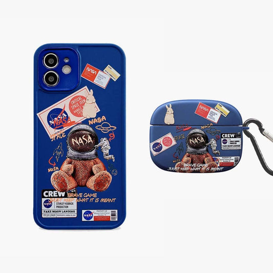 Limited Blue Astronaut Telefon & AirPods Case | 2-pak