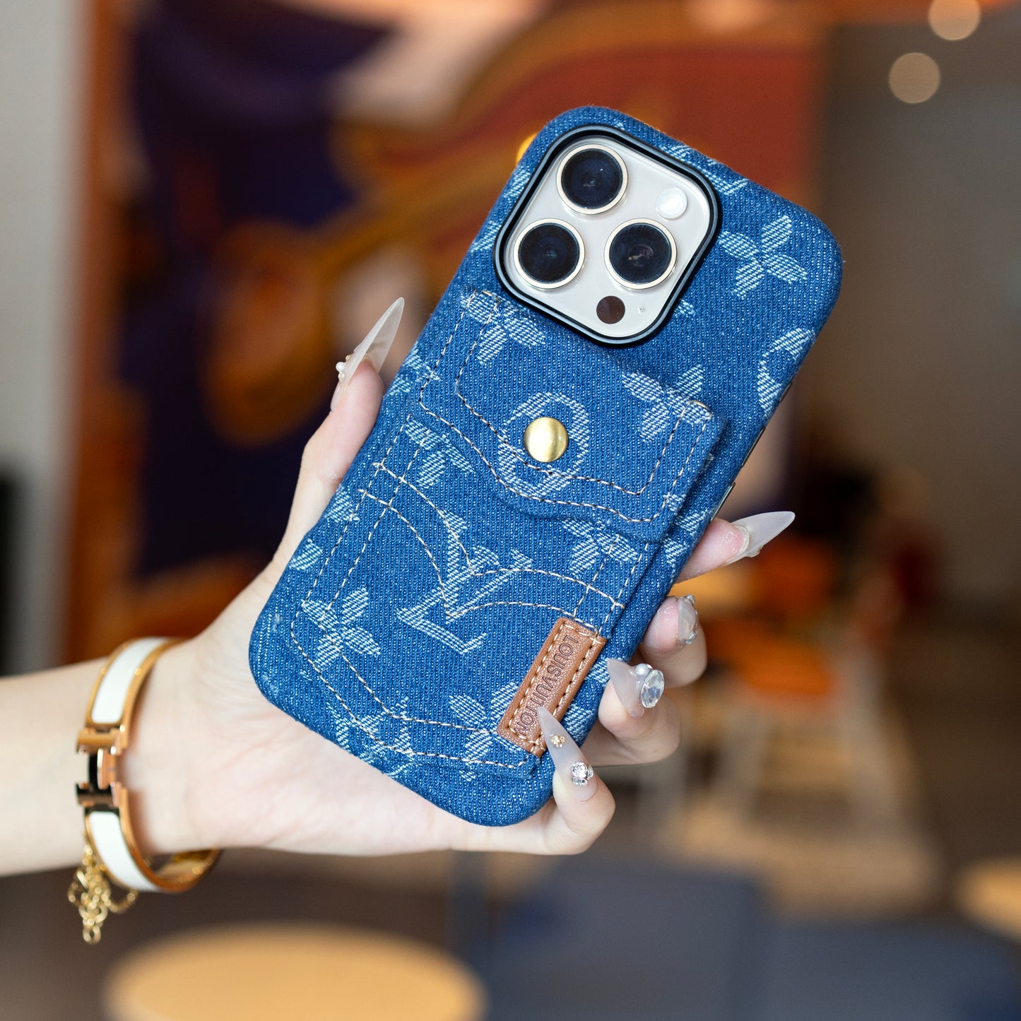 Husă pentru telefon cu suport de card de lux nou clasic 05