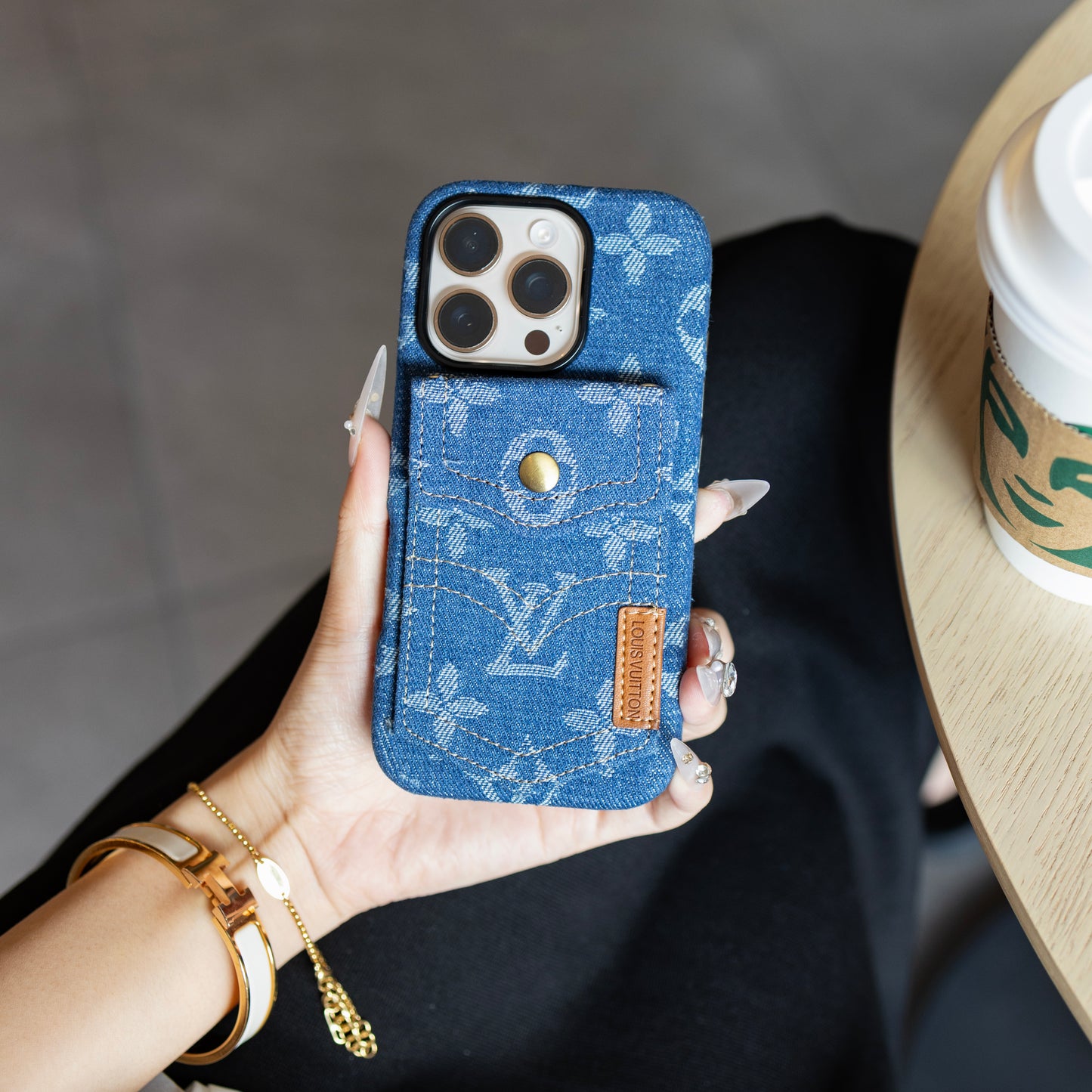 Husă pentru telefon cu suport de card de lux nou clasic 05